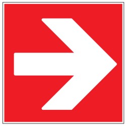 Pictogramme incendie Flèche directionelle 90° droite A090R