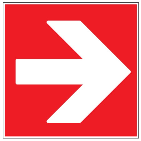 Pictogramme incendie Flèche directionelle 90° droite A090R