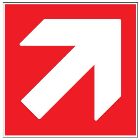 Pictogramme incendie Flèche directionelle 45° droite A045R