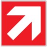Pictogramme incendie Flèche directionelle 45° droite A045R