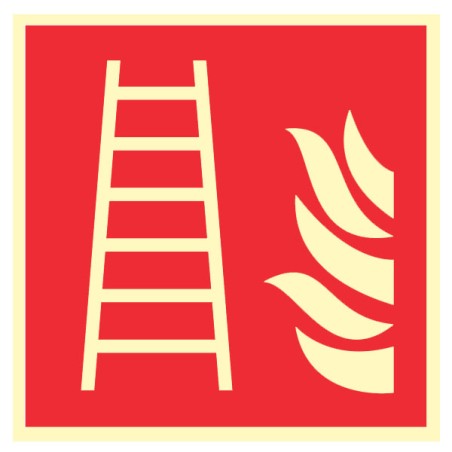 Pictogramme incendie Echelle d'incendie F003 - Photoluminescent