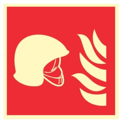 Pictogramme incendie Ensemble d'équipement de lutte contre l'incendie F004B - Photoluminescent