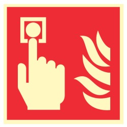 Pictogramme incendie Point d'alarme incendie F005  - Photoluminescent