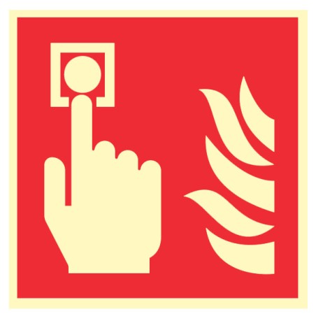 Pictogramme incendie Point d'alarme incendie F005  - Photoluminescent