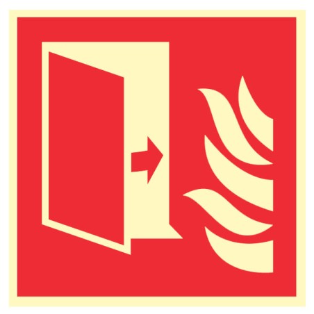 Pictogramme incendie Porte coupe-feu F007 - Photoluminescent