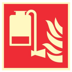 Pictogramme incendie Unité portable d'application de mousse F010 - Photoluminescent