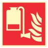 Pictogramme incendie Unité portable d'application de mousse F010 - Photoluminescent