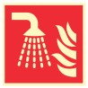Pictogramme incendie Système d'extinction d'incendie par brouillard d'eau F011 - Photoluminescent