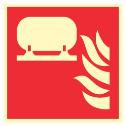 Pictogramme incendie Installation fixe d'extinction incendie F012 - Photoluminescent