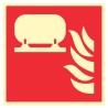 Pictogramme incendie Installation fixe d'extinction incendie F012 - Photoluminescent