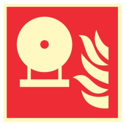 Pictogramme incendie Extincteur d'incendie fixe F013 - Photoluminescent