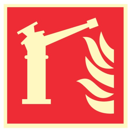 Pictogramme incendie Moniteur d'incendie F015 - Photoluminescent