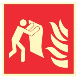 Pictogramme incendie Couverture anti-feu F016 - Photoluminescent