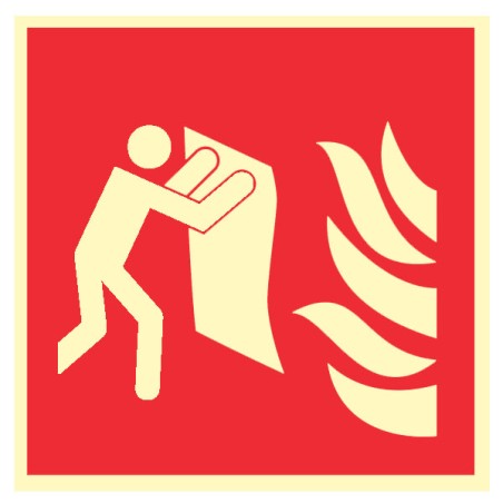 Pictogramme incendie Couverture anti-feu F016 - Photoluminescent