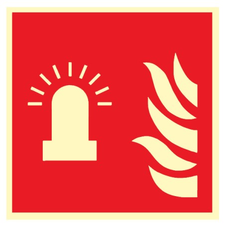 Pictogramme incendie Feu clignotant F018 - Photoluminescent