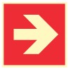 Pictogramme incendie Flèche directionelle 90° droite A090R - Photoluminescent