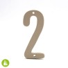 Numéro de logement - céramique beige