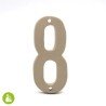 Numéro de logement - céramique beige