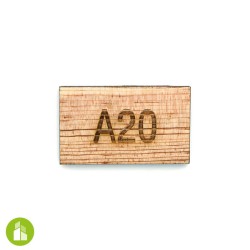 Plaque de porte - numero de logement - Palette recyclée