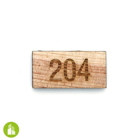 Plaque de porte - numero de logement - Palette recyclée