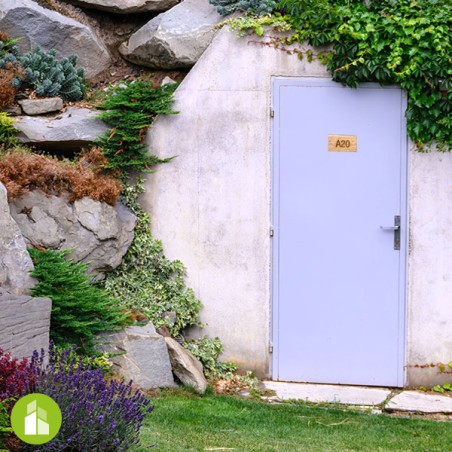 Plaque de porte - numero de logement - Palette recyclée