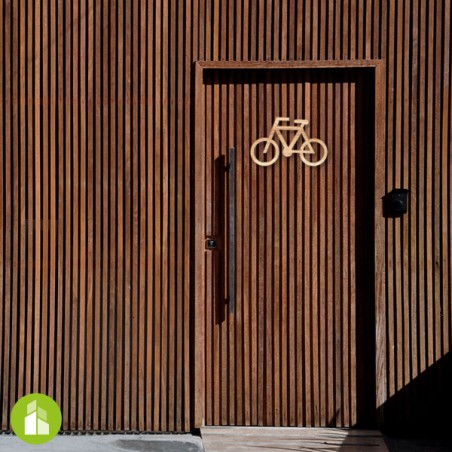 Pictogramme découpé vélo - Palette recyclée