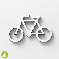 Pictogramme découpé en Dibond blanc recyclé