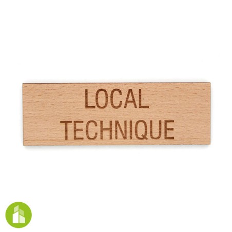 Plaque de porte - bois massif