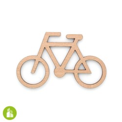Pictogramme découpé - vélo - bois massif