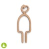 Pictogramme découpé - wc homme/femme - bois massif