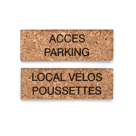 Plaque de porte - liège