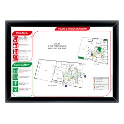 Plan d'intervention avec cadre noir