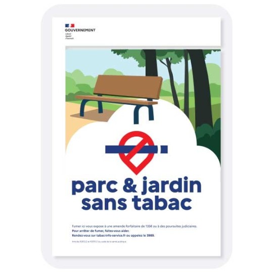 Consigne « Parcs et jardins sans tabac » / Loi anti-tabac