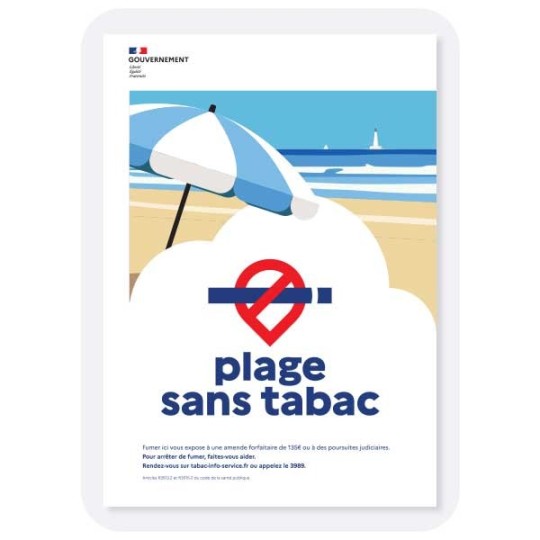 Consigne « Plage sans tabac » / Loi anti-tabac
