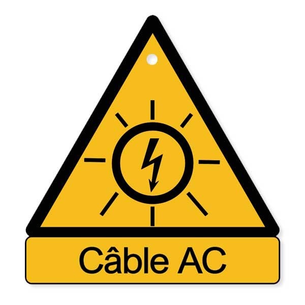 Pictogramme « Danger câble AC » - photovoltaïque