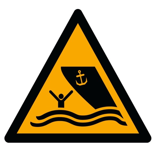 Pictogramme Danger Zone de navigation - W058 - ISO 7010