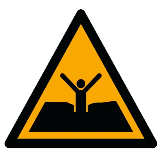 Pictogramme Danger sables mouvants ou vase - W061 - ISO 7010