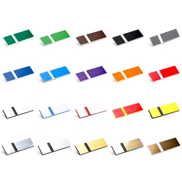 Étiquette gravure laser sur gravoply 1 ligne