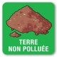 Pictogramme terre non polluée chantier | Tri déchets BTP FFB