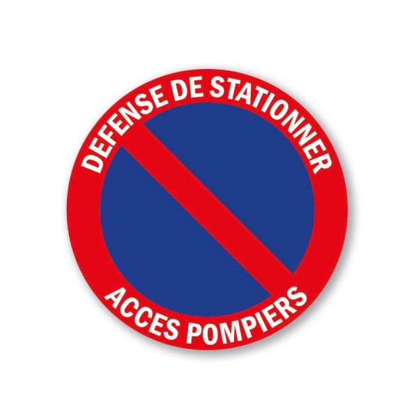 Panneau défense de stationner accès pompiers | Aluplex