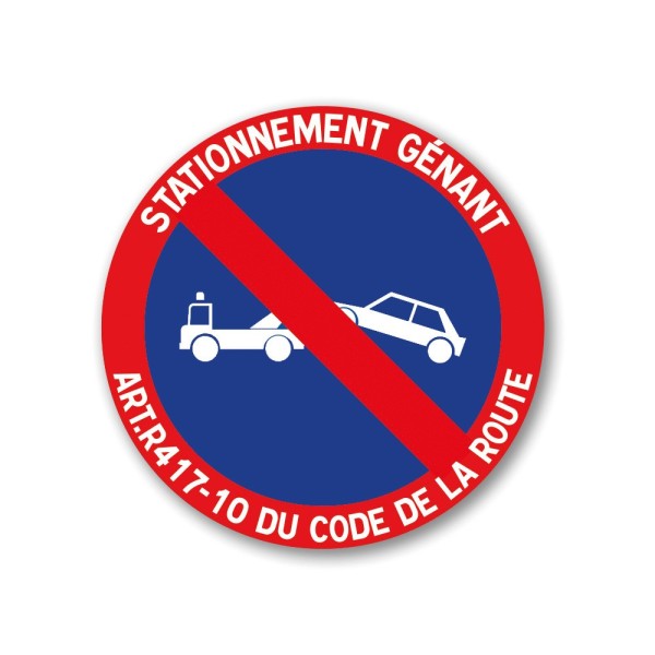 Panneau stationnement gênant R417-10 | Aluplex Signalétique