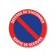 Panneau défense de stationner sortie de secours | Aluplex