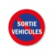 Panneau sortie de véhicules signalétique privée | Aluplex