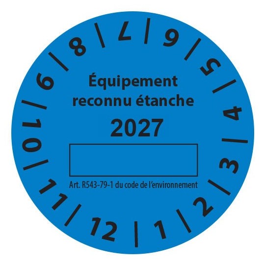 Pastille  Contrôle d'étanchéité 2027