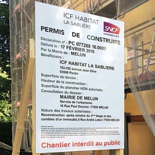 Panneaux de chantiers
